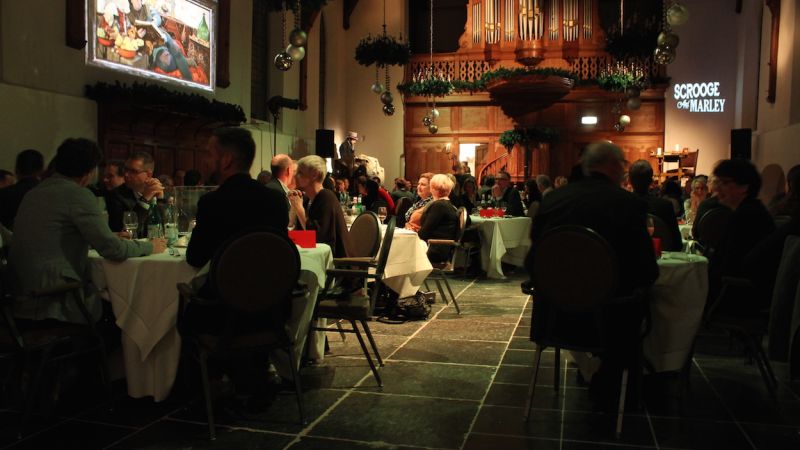 Scrooge and Cratchit Theater dinner